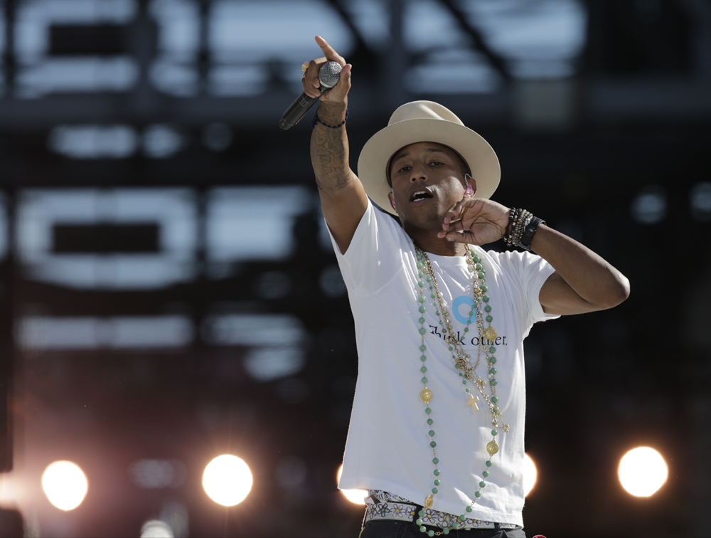 Pharrell Williams se apresenta em Seattle, nos Estados Unidos, em setembro de 2014.