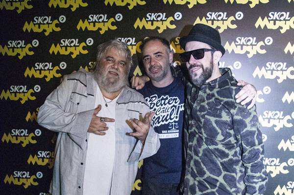 Os produtores Miranda, Zegon e Dudu Marote durante o laçamento dos selos Tralalá, Ganzá e Buuum