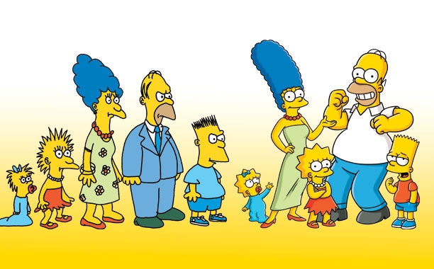 Personagens de Os Simpsons de 1987 se encontram com os atuais