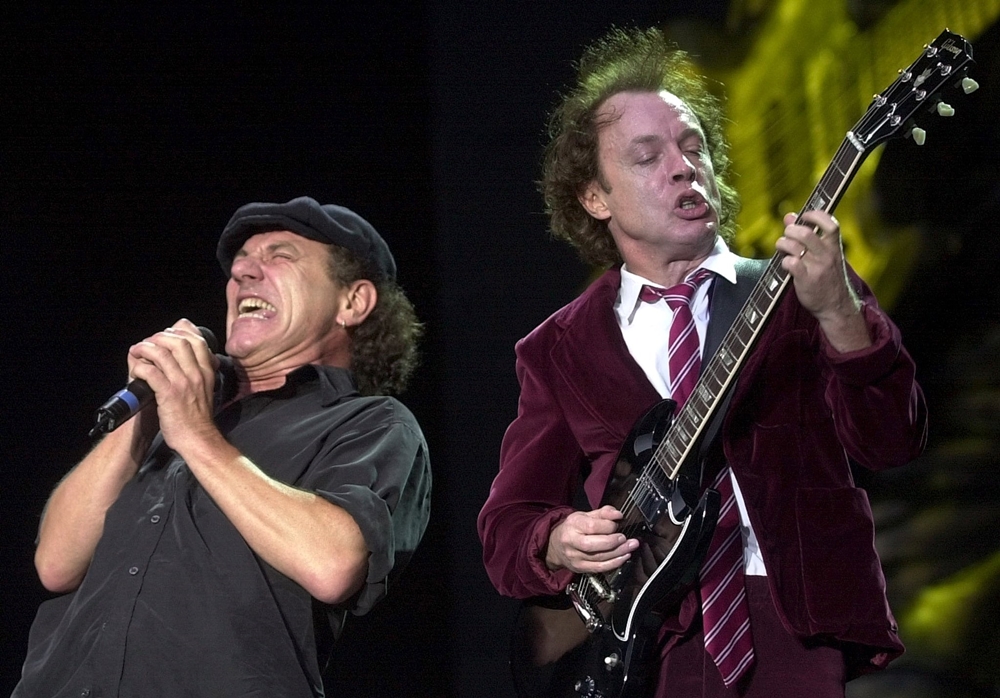 Brian Johnson e Angus Young, do AC/DC