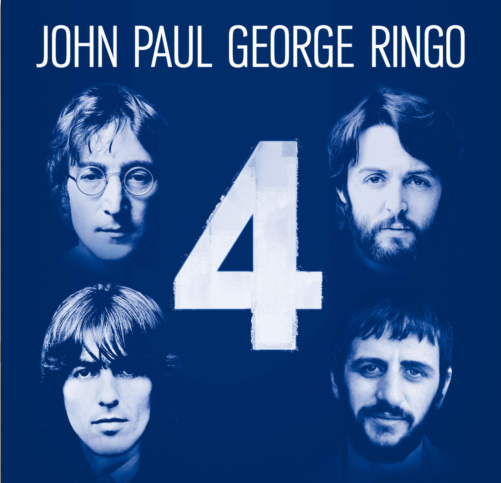 Capa de 4, EP lançado gratuitamente pela Apple, com músicas das carreiras solo dos quatro integrantes do Beatles