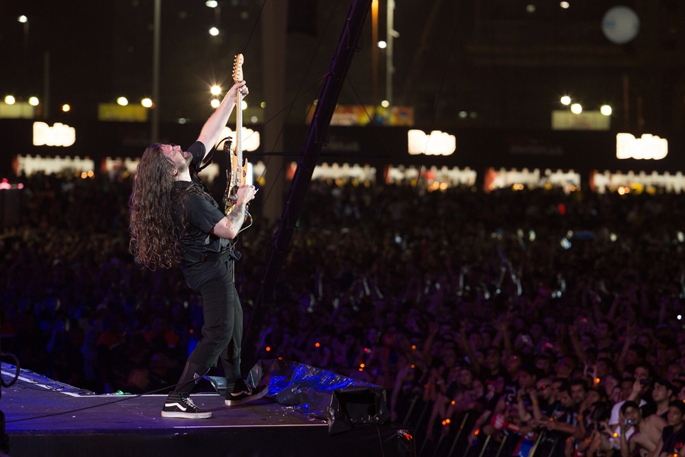 Andreas Kisser, guitarrista do Sepultura, no Rock in Rio 2013