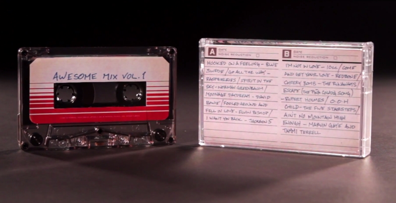 Guardiões da Galáxia - Awesome Mix Vol. 1 em cassete