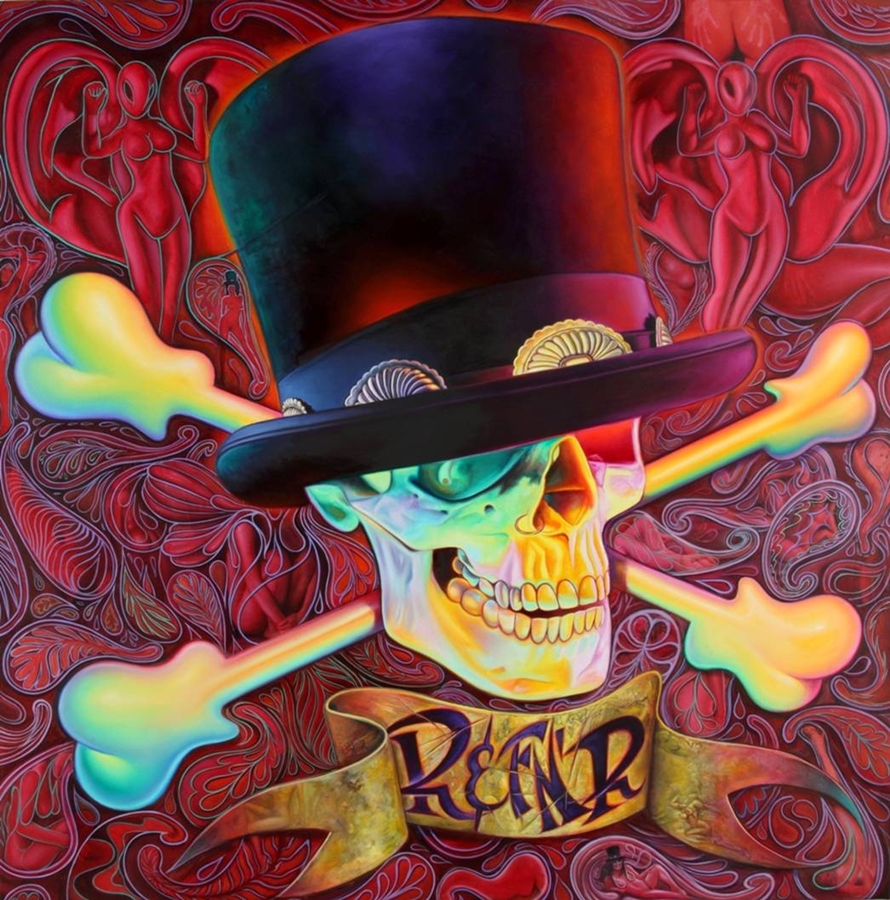 Capa do primeiro álbum solo de Slash, feita por Ron English