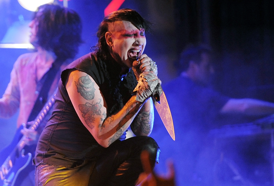 Marilyn Manson se apresenta no Sunset Strip Music Festival, no dia 18 de agosto de 2012, em West Hollywood, Califórnia