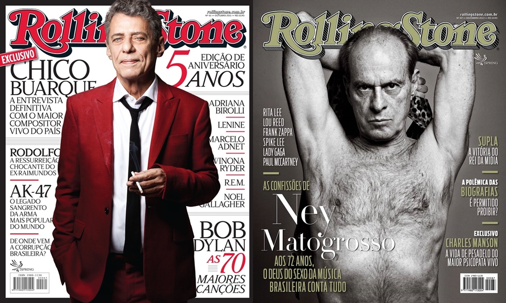 Capas da Rolling Stone Brasil clicadas por Daryan Dornelles