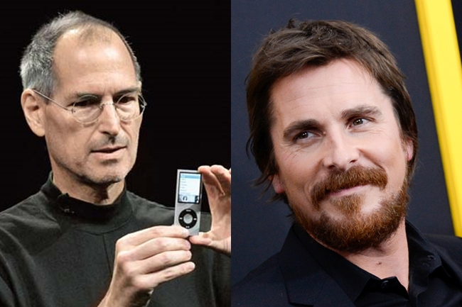 O fundador da Apple Steve Jobs e ator Christian Bale