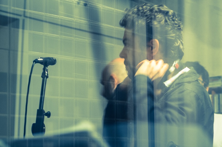 Pélico no estúdio para gravar o terceiro disco