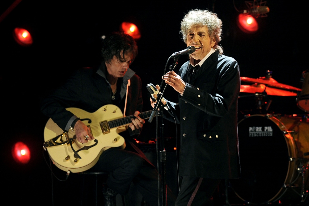 Bob Dylan durante apresentação