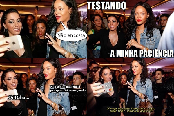Galeria - Memes Malvados de 2014 - Anitta e Rihanna