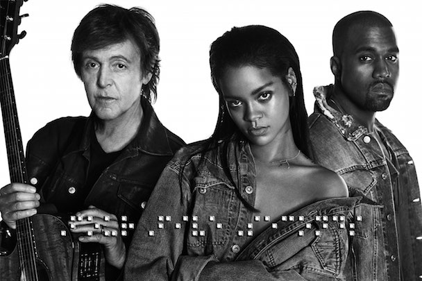 Paul McCartney, Kanye West e Rihanna