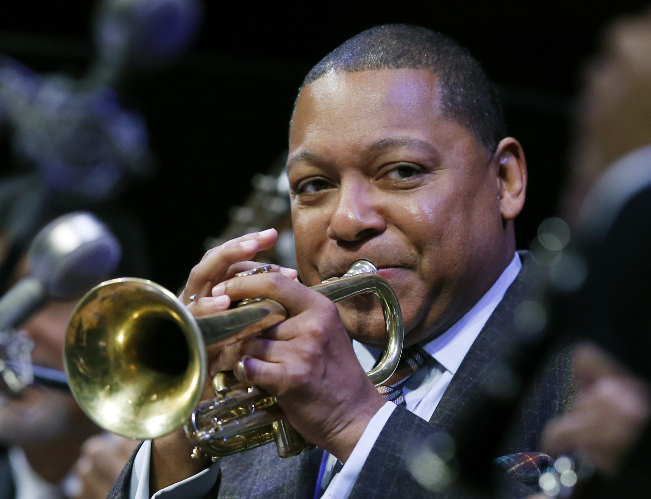 Trompetista durante apresentação em Harvard, em janeiro de 2014