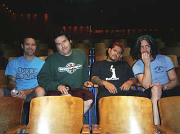 Erik Sandin, Eric Melvin, Fat Mike e El Hefe, integrantes do NOFX