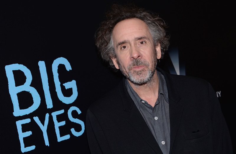 Diretor na estreia de Grandes Olhos, em dezembro de 2014, em Nova York