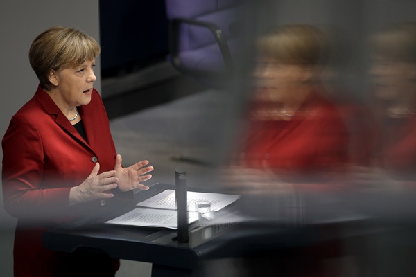Chanceler alemã no parlamento nacional, em março de 2015