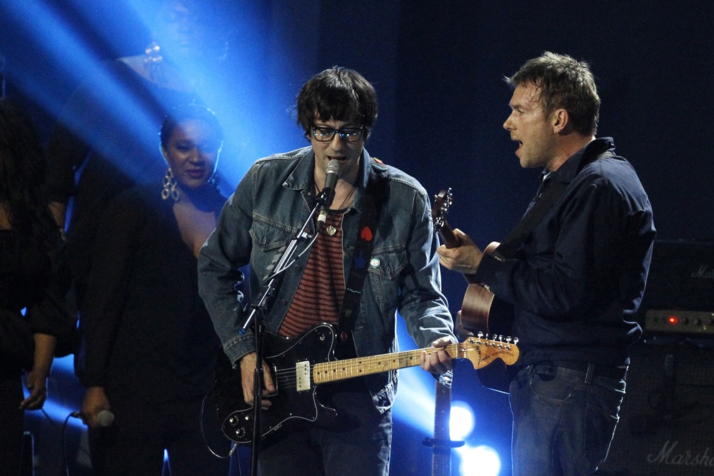 Graham Coxon e Damon Albarn, do Blur