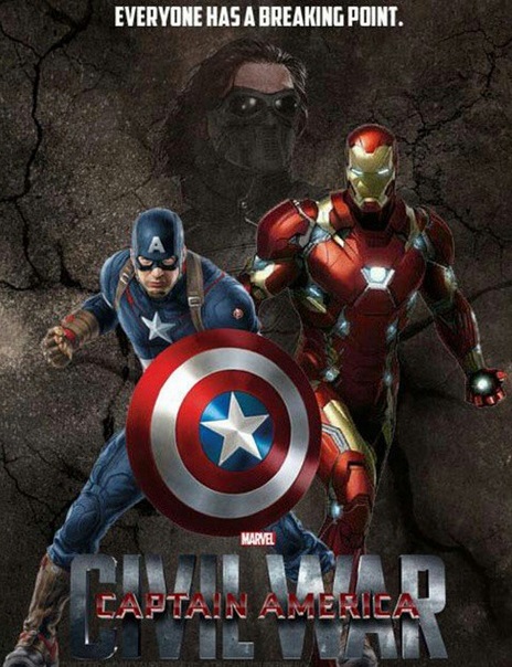 Capitão América e Homem de Ferro em pôster do filme