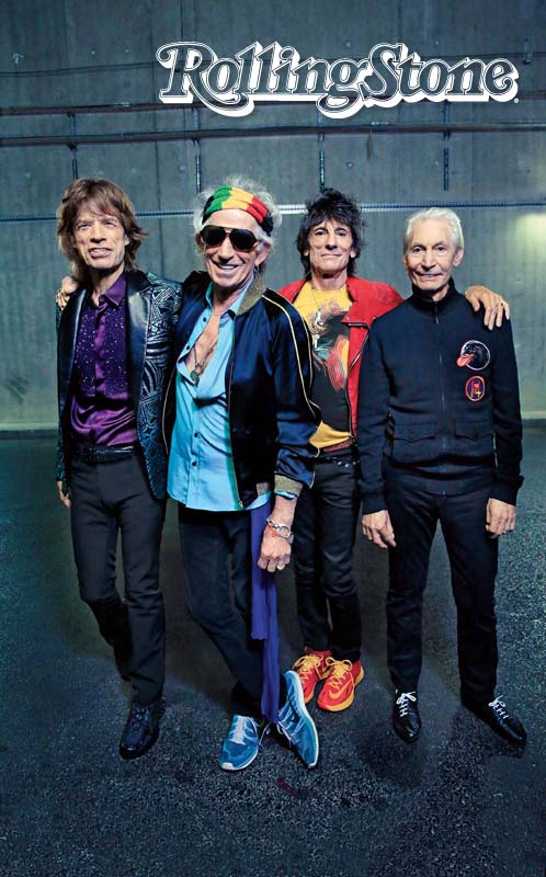 (A partir da esq.) Jagger, Richards, Ron Wood e Charlie Watts estão prontos para a estrada