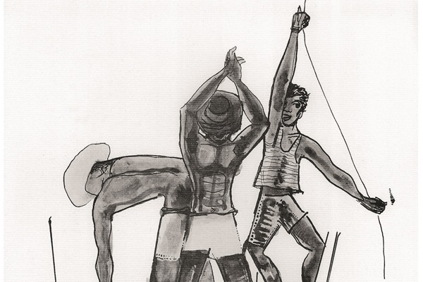 Obra do artista exposta em Olhos de Caymmi - Exposição de Canções Ilustrada