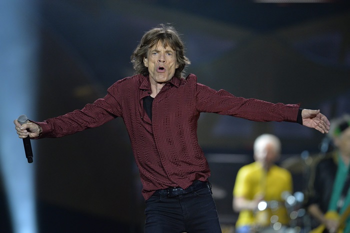 Mick Jagger em show na Suécia.