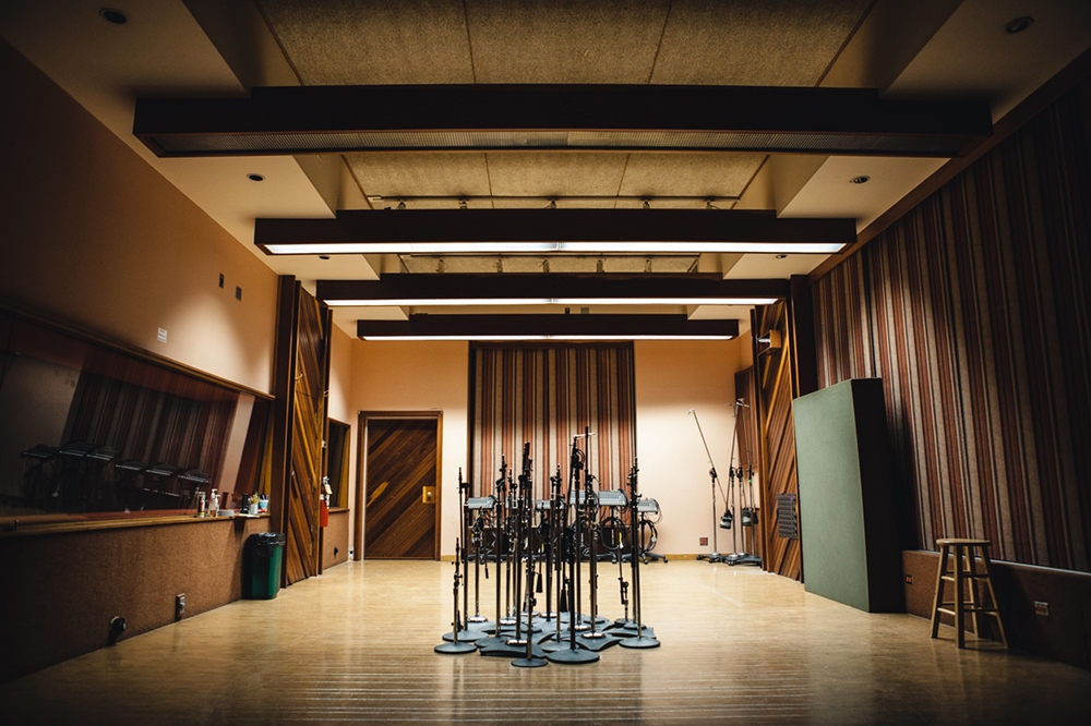 Fotografia do lendário estúdio Sunset Sound, localizado em Los Angeles, na Califórnia (Estados Unidos)