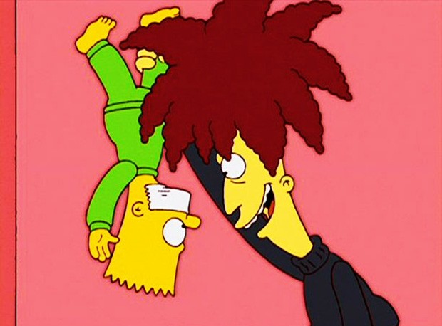 Sideshow Bob e Bart em cena de Os Simpsons