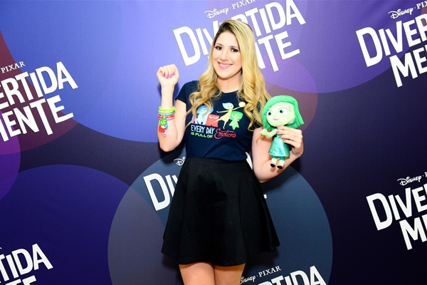 A comediante Dani Calabresa na pré-estreia de Divertida Mente