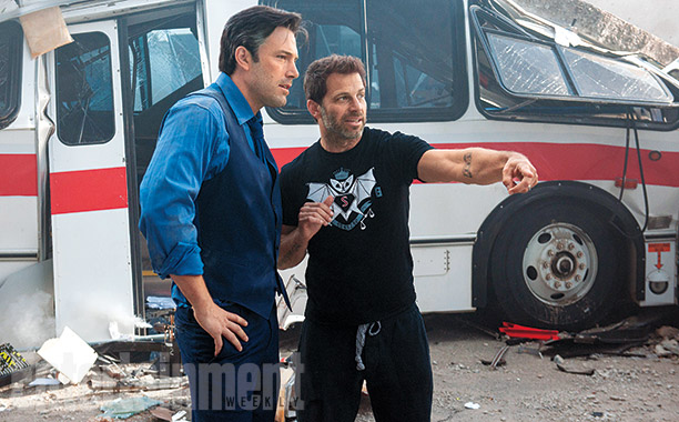 Ben Affleck no set de filmagens de Batman vs Superman: A Origem da Justiça.