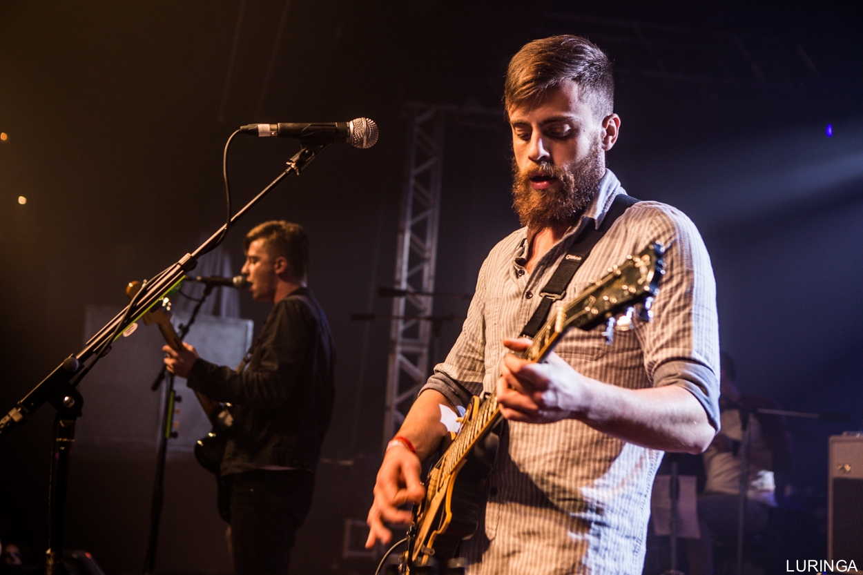 A banda brasiliense Scalene durante apresentação no festival Rock Works