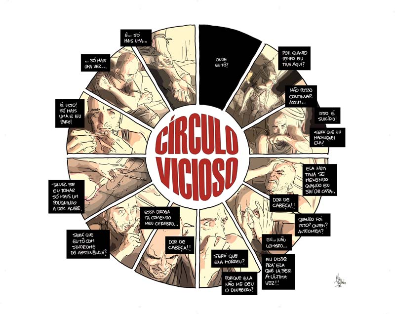 Página do livro Quadros, de Mike Deodato