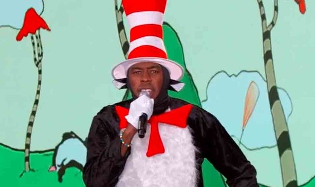 Tyler, the Creator como o Gato do Chapéu.