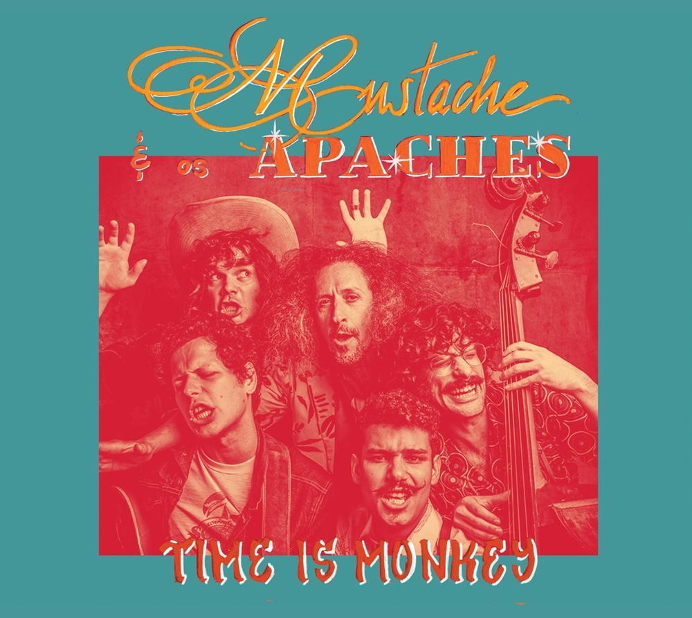 Capa de Time Is Monkey, segundo disco do Mustache & Os Apaches