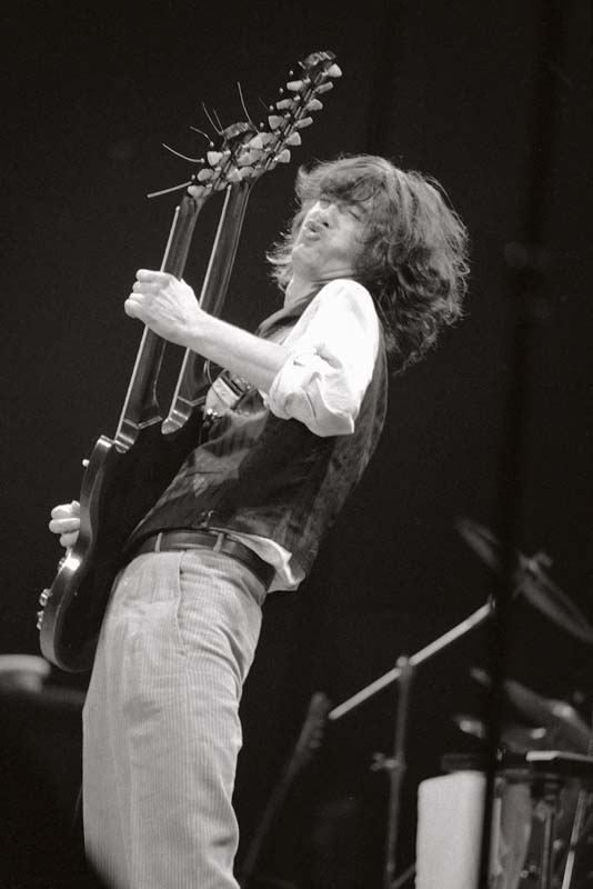 Jimmy Page após o fim da banda, nos anos 1980.