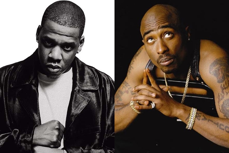 Os rappers Jay Z e Tupac Shakur