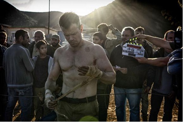 Matt Damon nas filmagens do novo filme da franquia Bourne