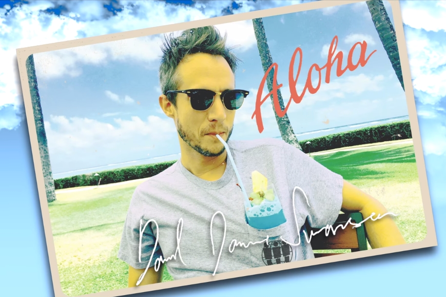 David James Swanson em vídeo comercial da "camiseta com bolso" do selo Third Man Records, de Jack White