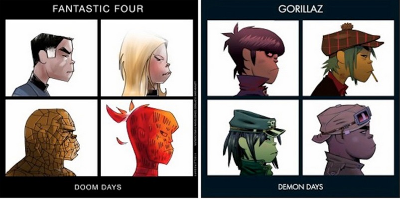 Galeria - Capas de herois - Quarteto Fantástico – Gorillaz