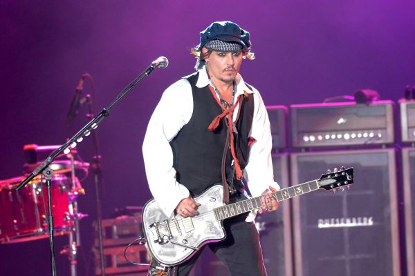 Johnny Depp com o Hollywood Vampires no Rock in Rio 2015