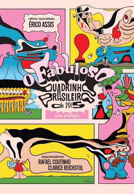Capa da coletânea batizada O Fabuloso Quadrinho Brasileiro de 2015, que tem ilustração de Luciano Drehmer