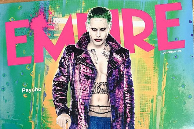 Jared Leto como Coringa em Esquadrão Suicida, estampando a capa da revista Empire