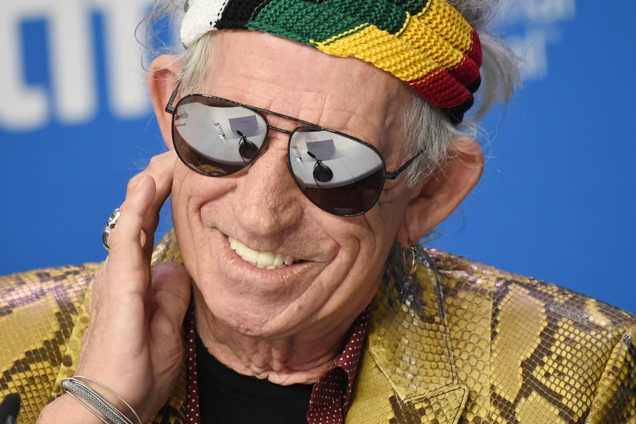 Keith Richards, guitarrista dos Rolling Stones, durante entrevista coletiva em 2015