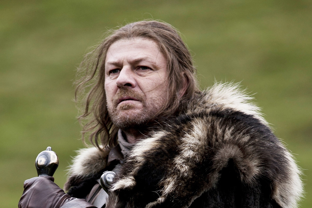 O personagem Ned Stark, vivido por Sean Bean, de Game Of Thrones