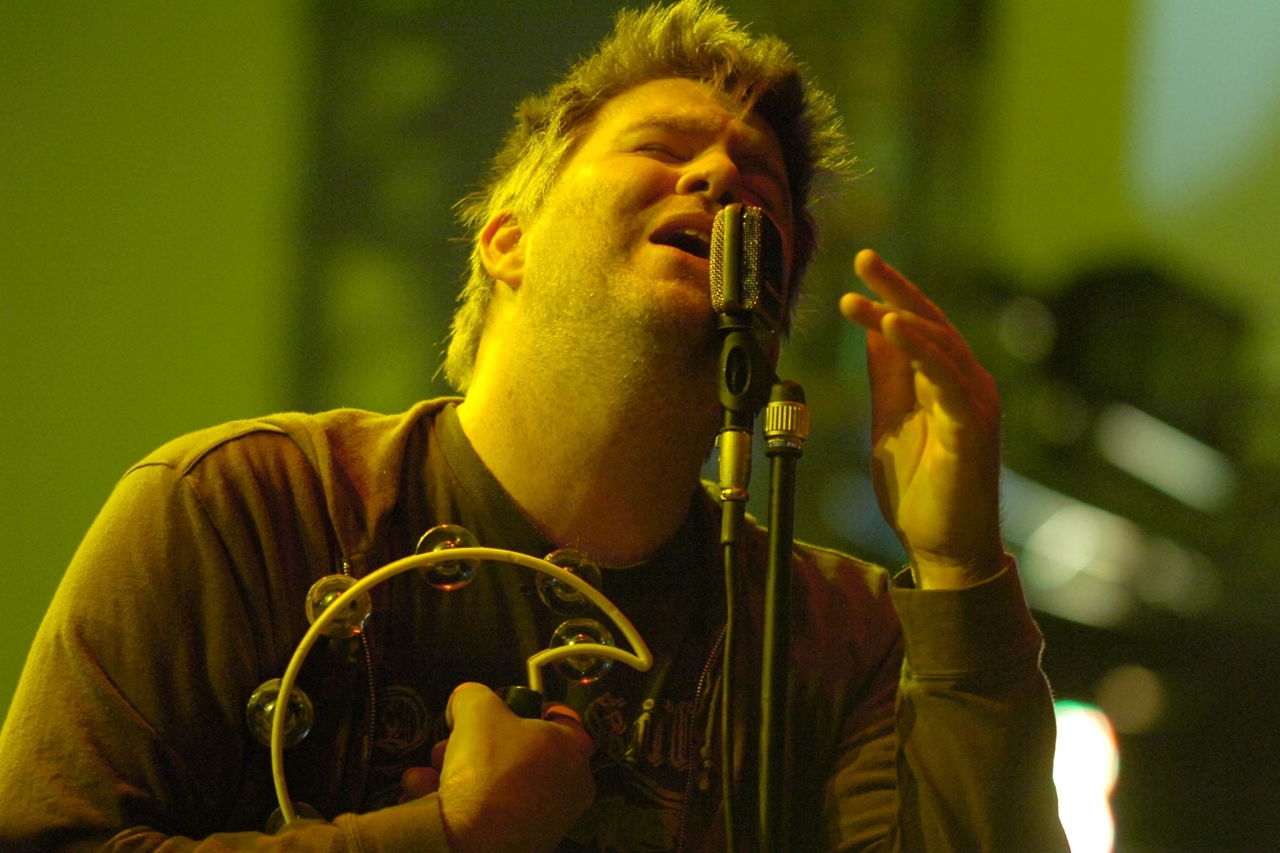 James Murphy durante apresentação do LCD Soundsystem em 2007