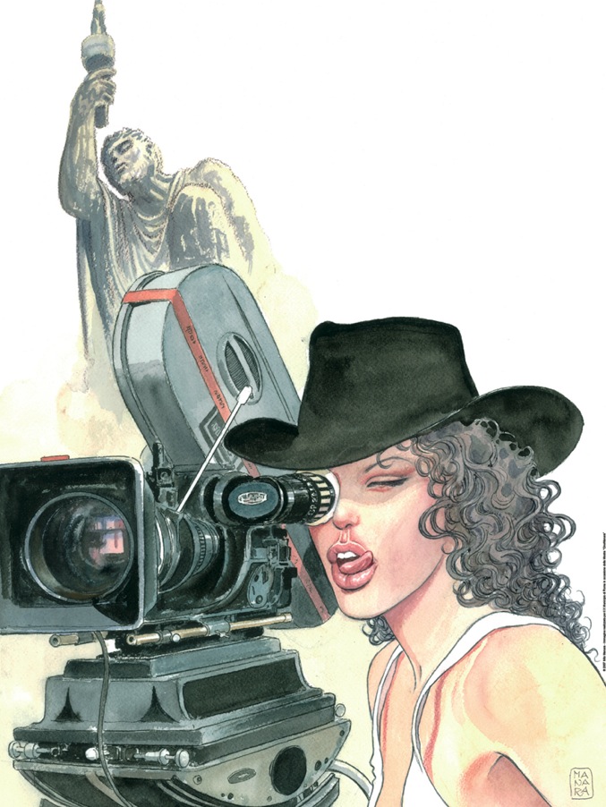 CineManara, ilustração do quadrinista italiano Milo Manara