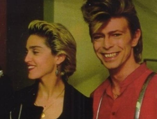 Madonna e David Bowie em foto publicada pela cantora no Instagram