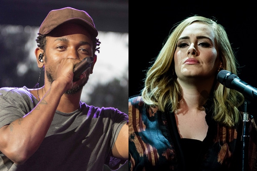 Adele e Kendrick Lamar, dois dos nomes que se apresentam no Grammy 2016