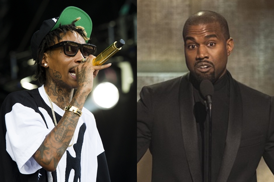 Os rappers Kanye West e Wiz Khalifa