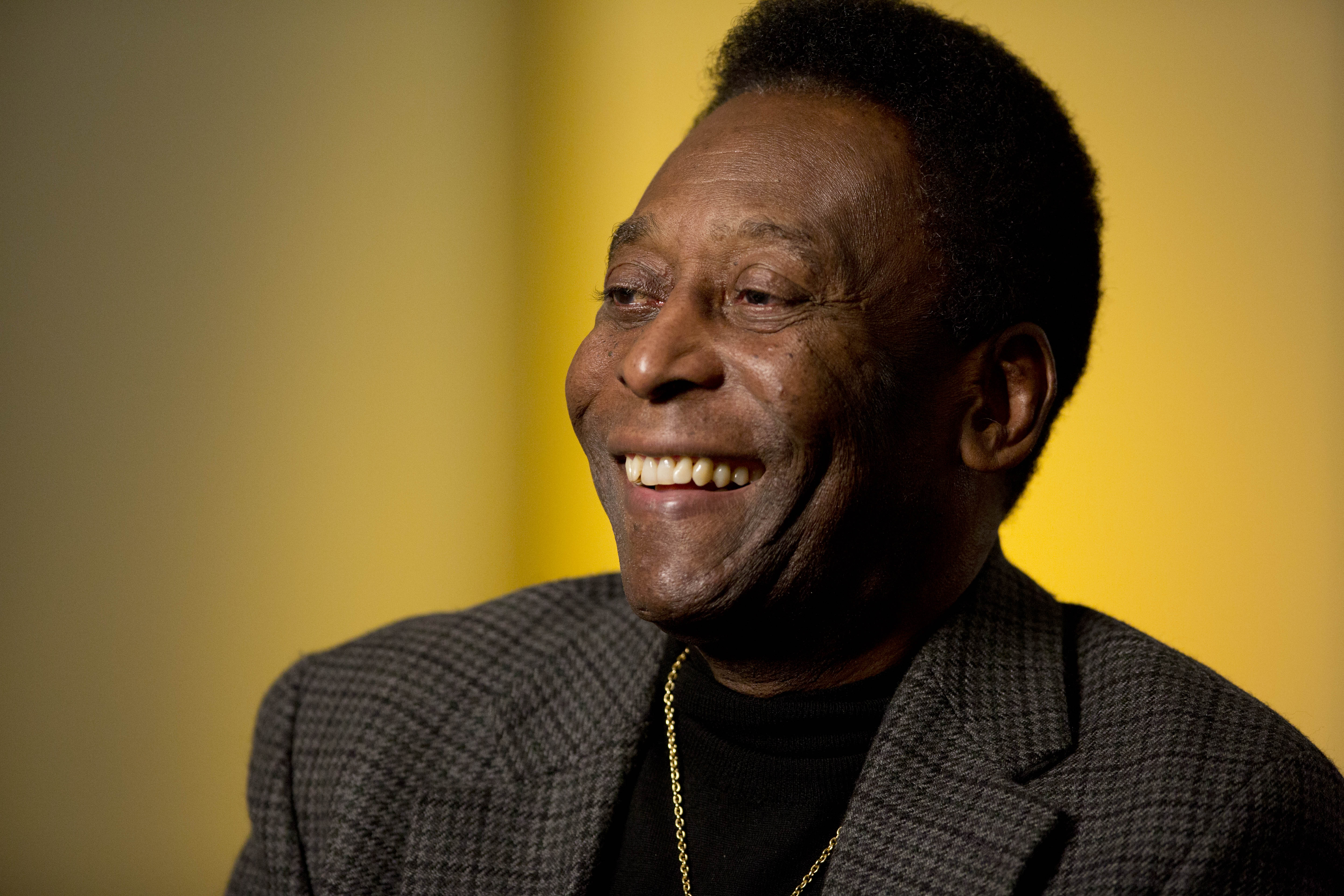 Pelé em Nova York, em abril de 2014 (Foto: AP Photo/Mark Lennihan)