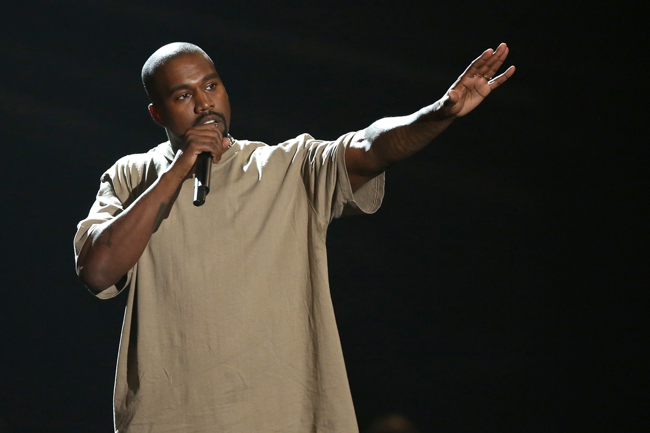 Kanye West durante o VMA, da MTV, no Microsoft Theater, em Los Angeles, em 2015
