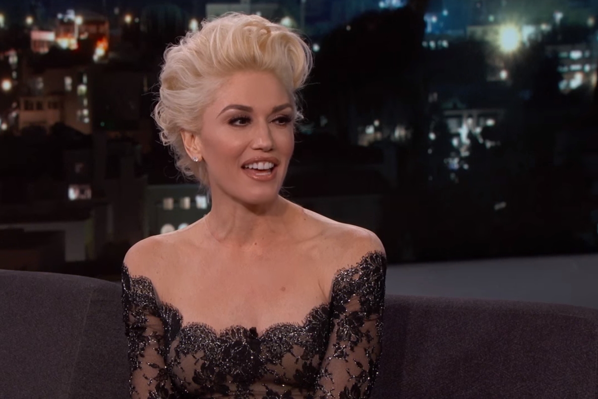 Gwen Stefani em entrevista a Jimmy Kimmel na TV norte-americana